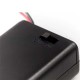 2xAA Black Battery holder with wire and Switch