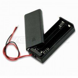 2xAAA Black Battery Holder with wire & Switch