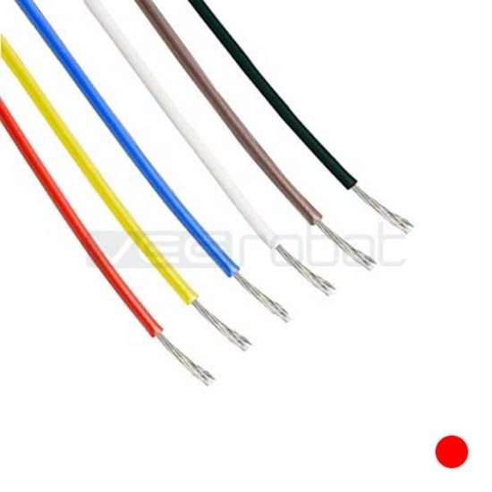 28 AWG Electric Hook-Up Multistrand wire - Red - 1 Meter