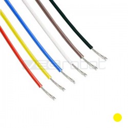 28 AWG Electric Hook-Up Multistrand wire - Yellow - 1 Meter
