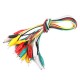 Double Ended Multicoloured Crocodile / Alligator Clips - 50cm - 10 Pieces