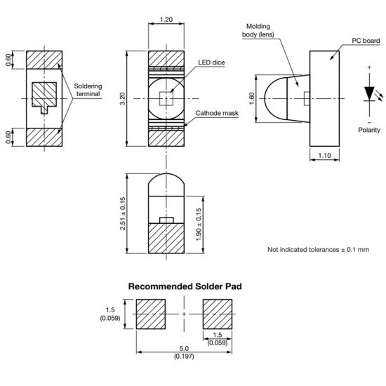 VSMB14940 - Infrared Emitters 940nm SMD-SL 9deg