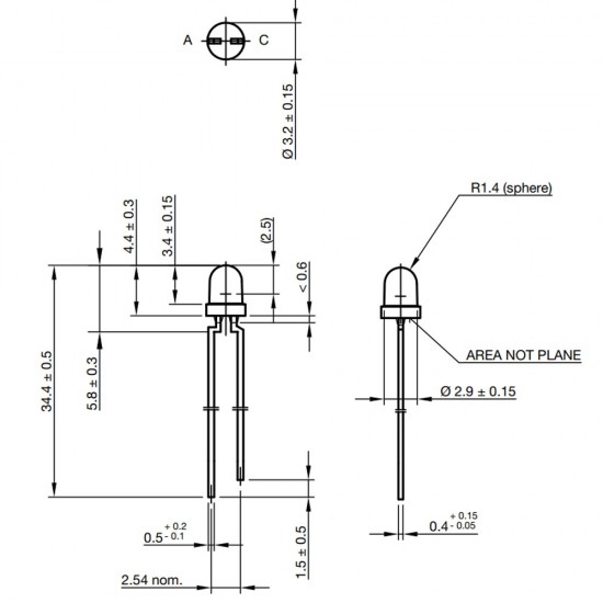 TSAL4400 - High Power Infrared Emitter 940nm 25deg