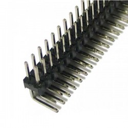 Berg Strip Right Angle 2x40 Male Header Pins