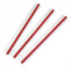Berg Strip Straight 1x40 Male Header Pins - Red