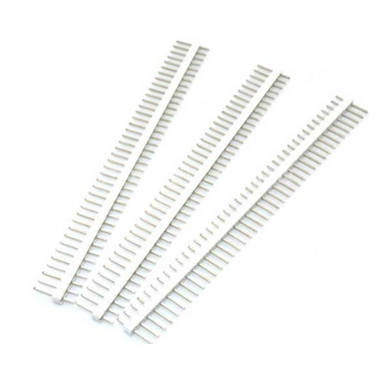 Berg Strip Straight 1x40 Male Header Pins - White