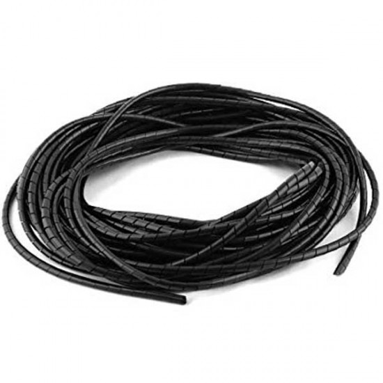 Spiral Wrap for wires and cables - Black PE Material - 3mm - 1 Meter