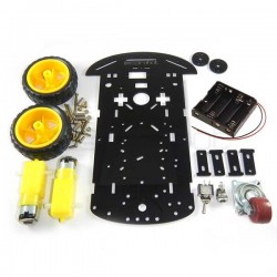 2WD Black Acrylic Robot Chassis Set 2WD Black Acrylic Robot Chassis Set