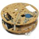 2WD Chassis with N20 Metal Gear Motors - Clear Acrylic - Round