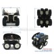 4WD Chassis with N20 Metal Gear Motors - Black Acrylic