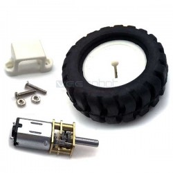 4WD Chassis with N20 Metal Gear Motors - Black Aluminum 4WD Chassis with N20 Metal Gear Motors - Black Aluminum