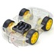 Four Wheel Drive - 4WD Acrylic Robot Chassis Set