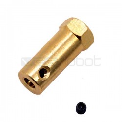 4mm Hex coupling for Robot Wheel - Length 30mm