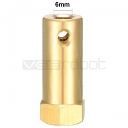 6mm Hex coupling for Robot Wheel - Length 30mm