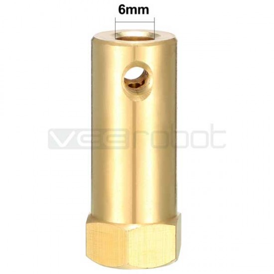 6mm Hex coupling for Robot Wheel - Length 30mm