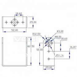 Servo Bracket Kit with U Type Frame for Robotic Arm