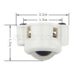 N20 Universal Ball Castor 3PI Wheel - White