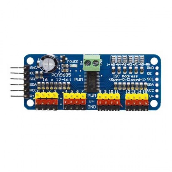 PCA9685 16-Channel 12-bit PWM/Servo Driver I2C interface