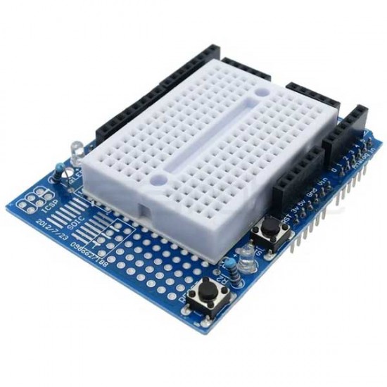 Prototyping Expansion Shield with Mini Breadboard