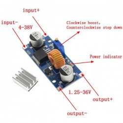 XL4015 DC-DC 5A Adjustable Step-Down Power Module with Heat Sink