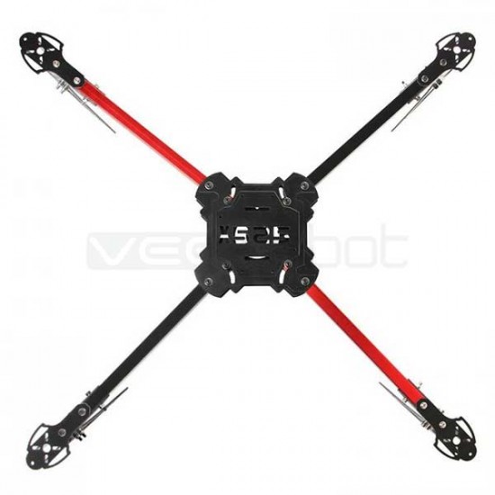 X525 Glass fiber Foldable Quadcopter Frame - Red and Black